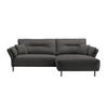 ECKSOFA in Mikrofaser Anthrazit  - Anthrazit/Schwarz, Modern, Holz/Textil (269/172cm) - MID.YOU