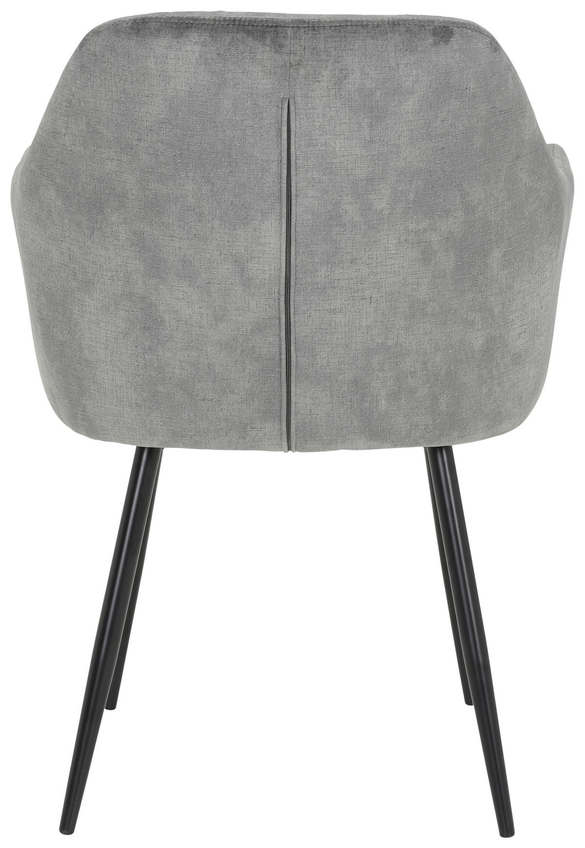 ARMLEHNSTUHL-SET 2 Stück  in Stahl Samt, Velours  - Schwarz/Grau, MODERN, Textil/Metall (56/81/62cm) - MID.YOU