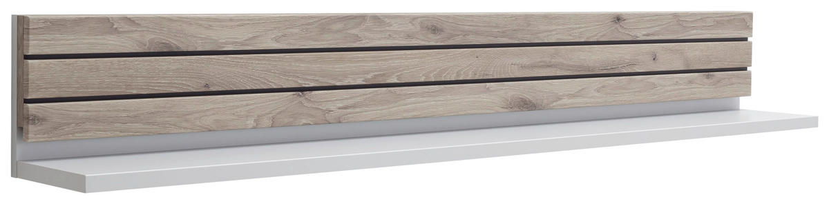 WANDBOARD  150/21/20 cm  - Eichefarben/Grau, Design, Holzwerkstoff (150/21/20cm) - Stylife