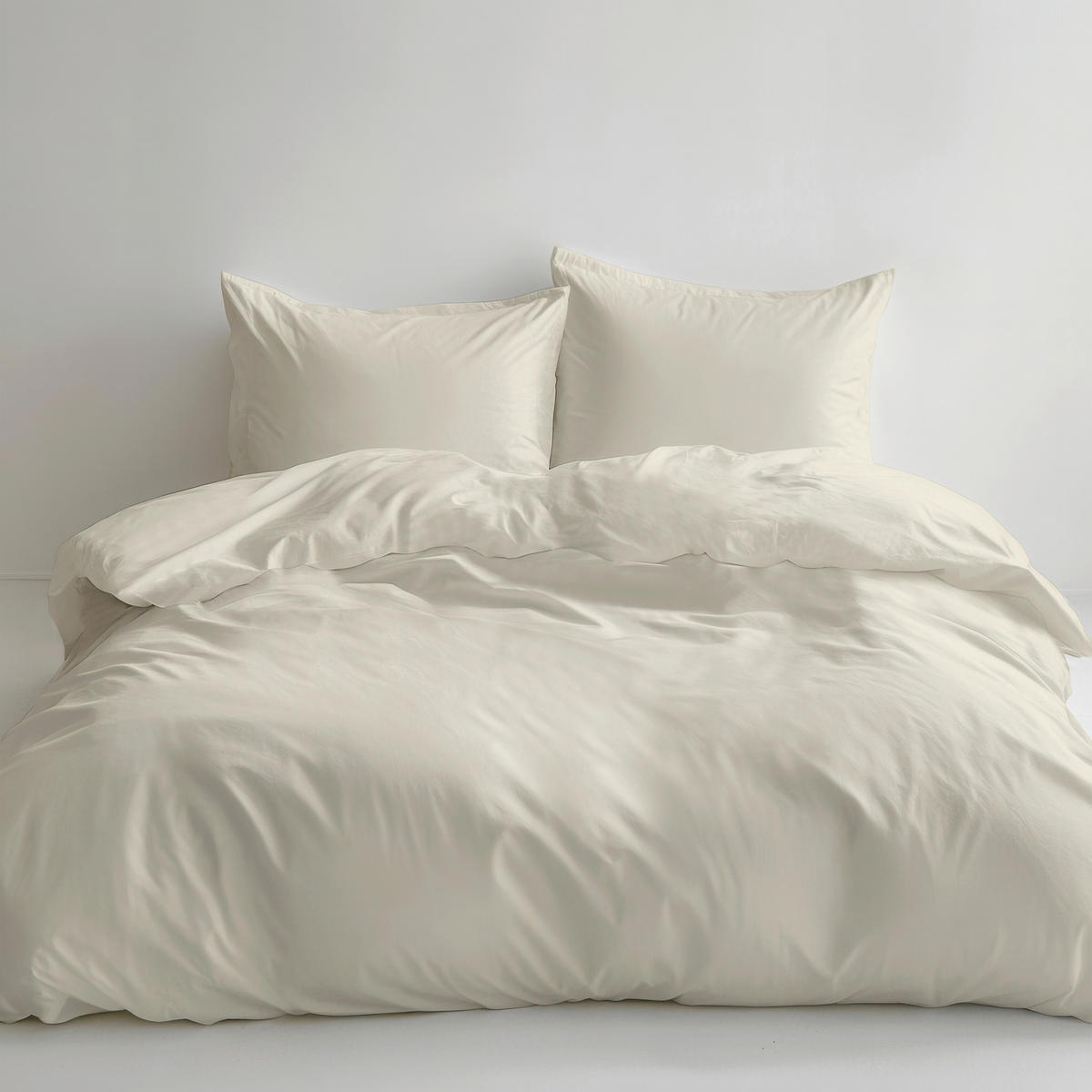BETTWÄSCHE 3-teilig Satin 200/200 cm  - Alabasterfarben, Design, Textil (200/200cm) - Florella