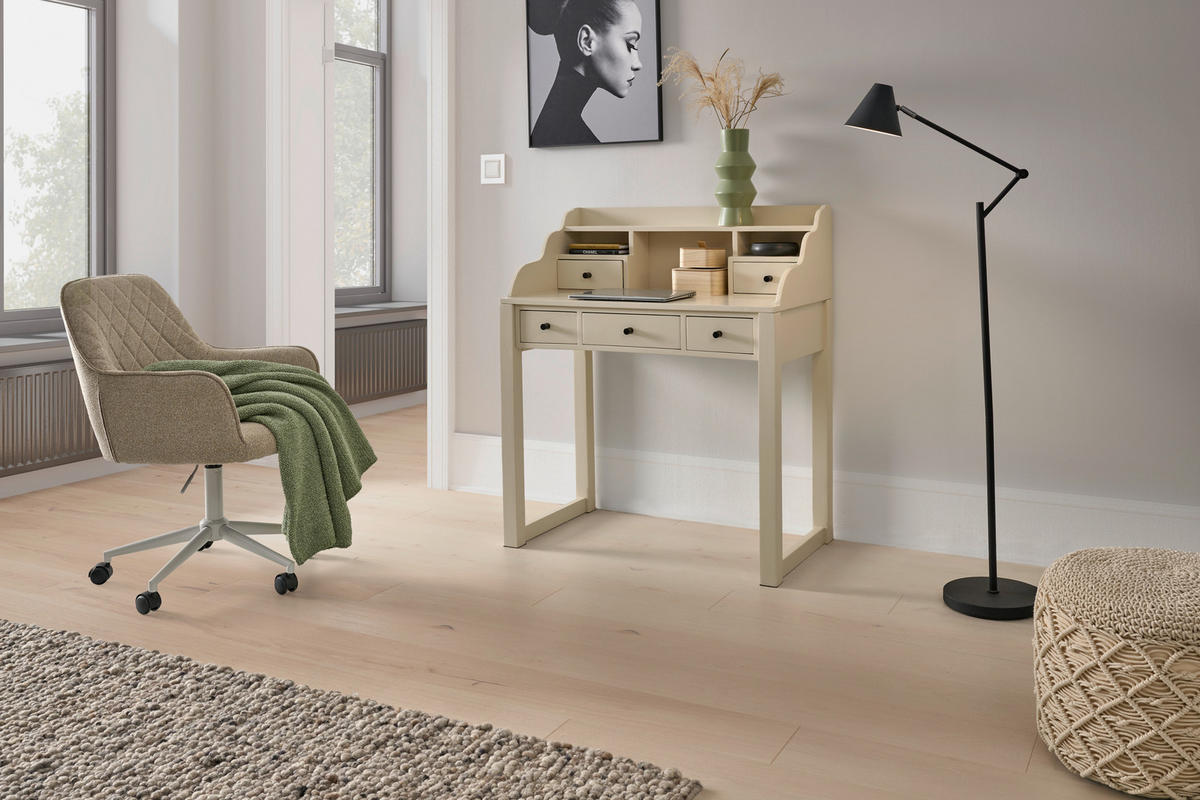 SEKRETÄR  in Weiß  - Schwarz/Weiß, MODERN, Holz/Metall (90/105/50cm) - Livetastic