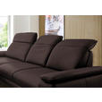 ECKSOFA in Echtleder Braun  - Schwarz/Braun, Design, Leder/Metall (193/332cm) - Dieter Knoll