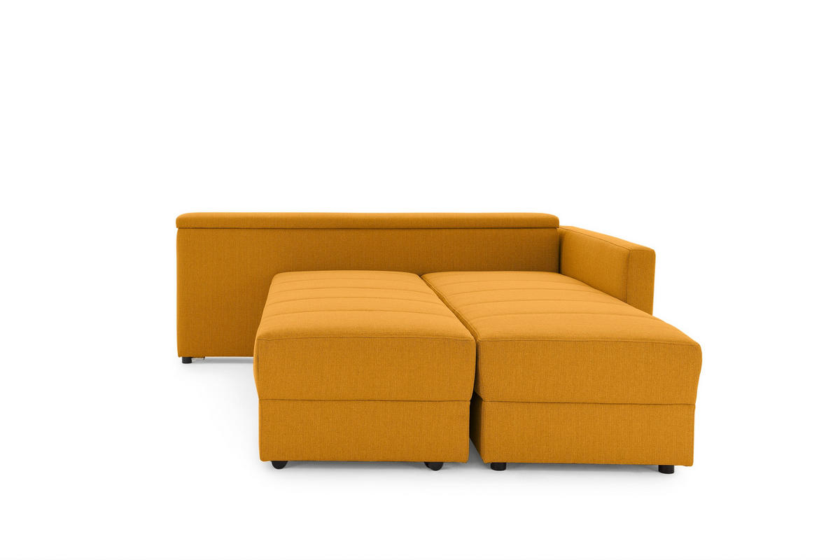 ECKSOFA LOOKS III Gelb Webstoff  - Gelb/Schwarz, Design, Kunststoff/Textil (229/287cm) - LOOKS by W.Joop