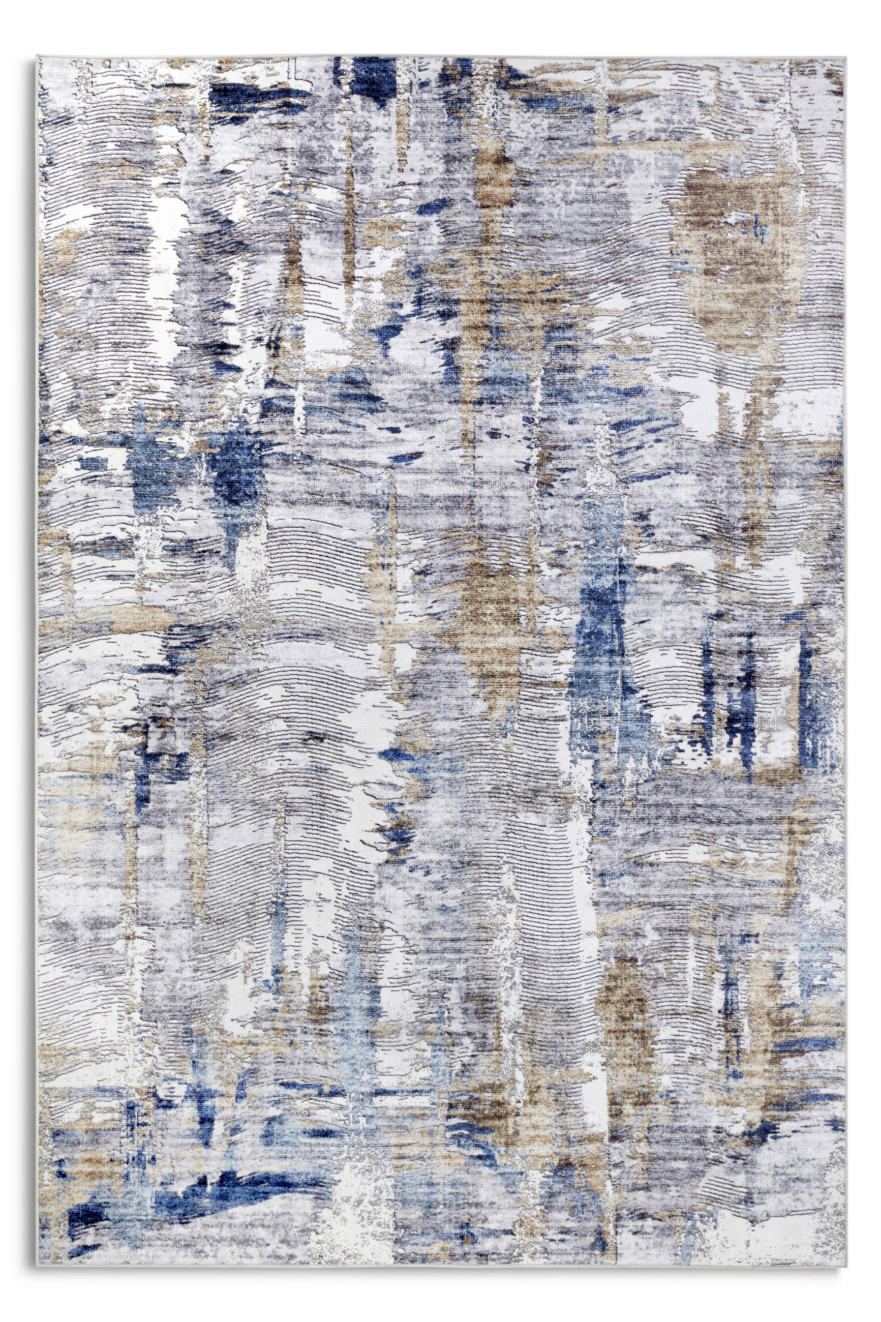 FLACHWEBETEPPICH 80/150 cm Imagination Dunkelblau, Beige  - Beige/Dunkelblau, Design, Kunststoff (80/150cm)