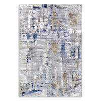 FLACHWEBETEPPICH 160/230 cm Imagination Dunkelblau, Beige  - Beige/Dunkelblau, Design, Kunststoff (160/230cm)