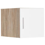 AUFSATZSCHRANK 50/40/40 cm   - Chromfarben/Eichefarben, Design, Holzwerkstoff/Kunststoff (50/40/40cm) - Xora
