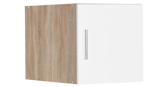 AUFSATZSCHRANK 50/40/40 cm - Chromfarben/Eichefarben, Design, Holzwerkstoff/Kunststoff (50/40/40cm) - Xora
