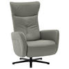 FAUTEUIL RELAX in Leder Grau  - Schwarz/Grau, Design, Leder/Metall (76/112/83cm) - Beldomo Speed