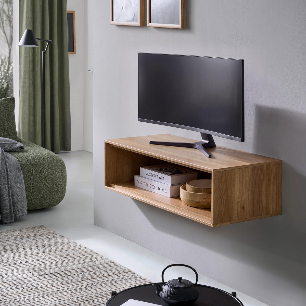 TV-ELEMENT 90,9/26/40 cm Eichefarben  90,9/26/40 cm  - Eichefarben, Design, Holzwerkstoff (90,9/26/40cm) - home24