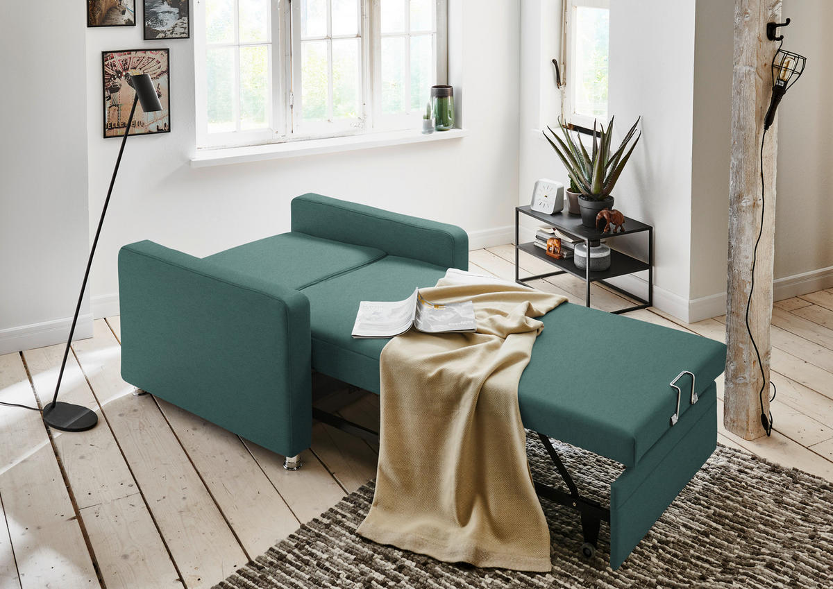 SCHLAFSESSEL  in Chenille Opal  - Opal/Alufarben, KONVENTIONELL, Textil/Metall (106/90/100cm) - Beldomo Style