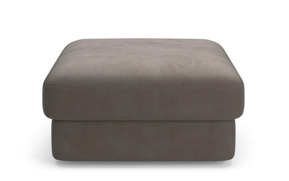 HOCKERTextil Graphitfarben  - Schwarz/Graphitfarben, Modern, Kunststoff/Textil (97/46/97cm) - Sit & More