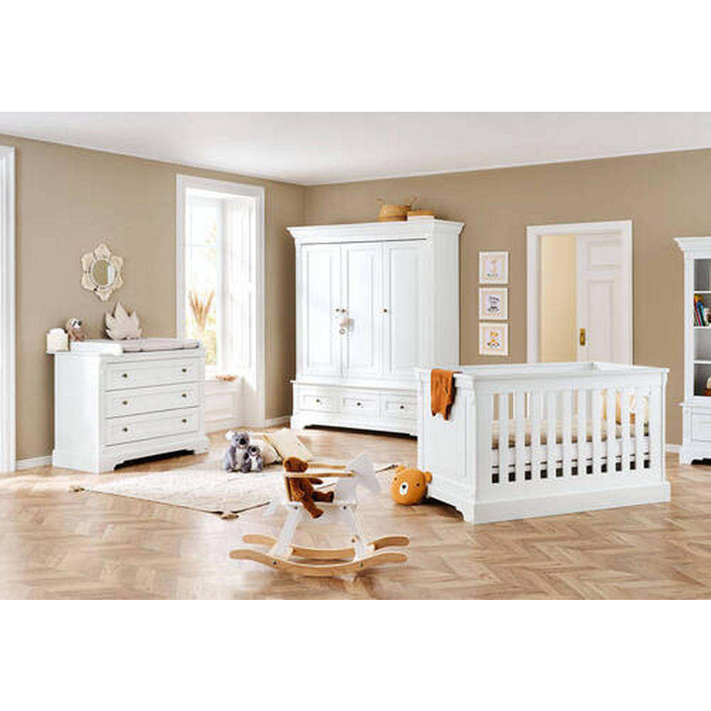 Thumbnail - Pinolino Babykleiderschrank Pinolino Emilia, Weiß, Metall, 4 Fächer, 2 Schubladen, 178x208x58 cm, Babymöbel, Babykleider...