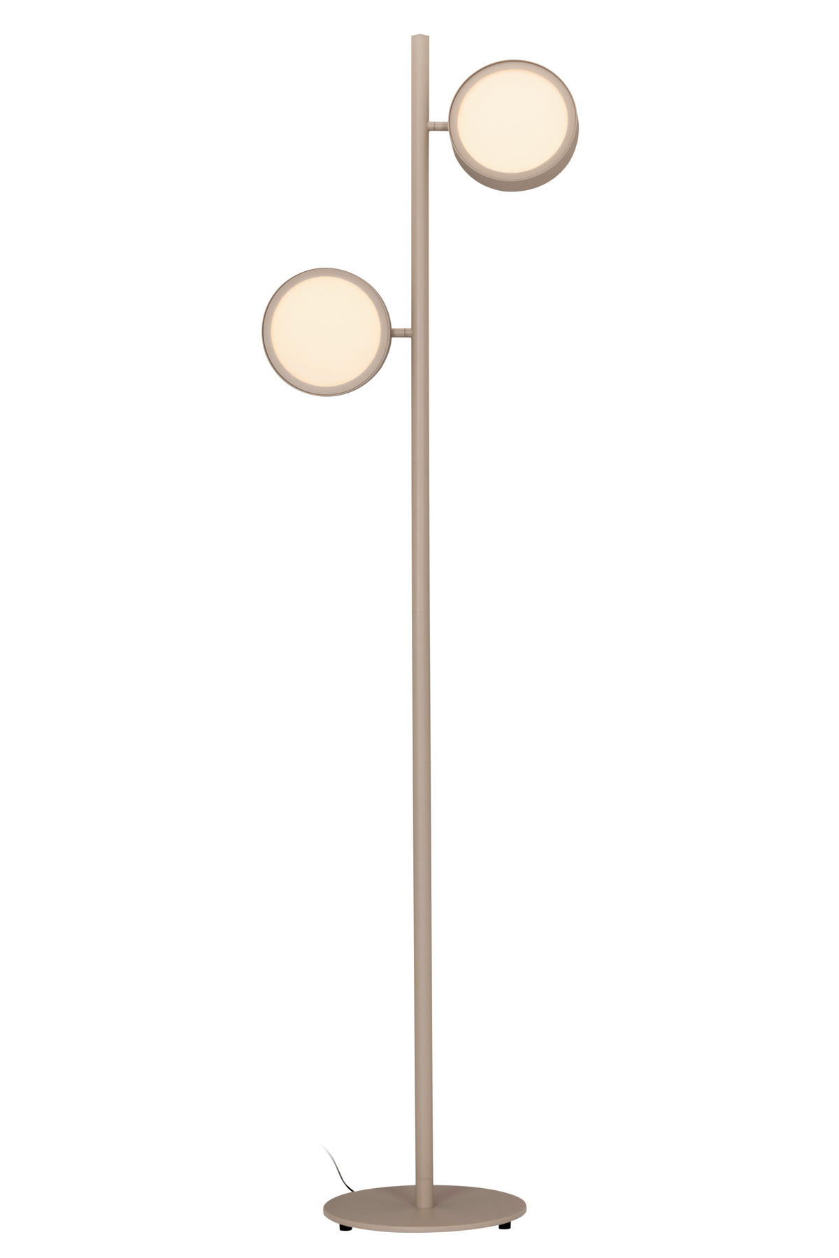 LED-STEHLEUCHTE - Sandfarben, Design, Metall (43/28/162cm) - Dieter Knoll