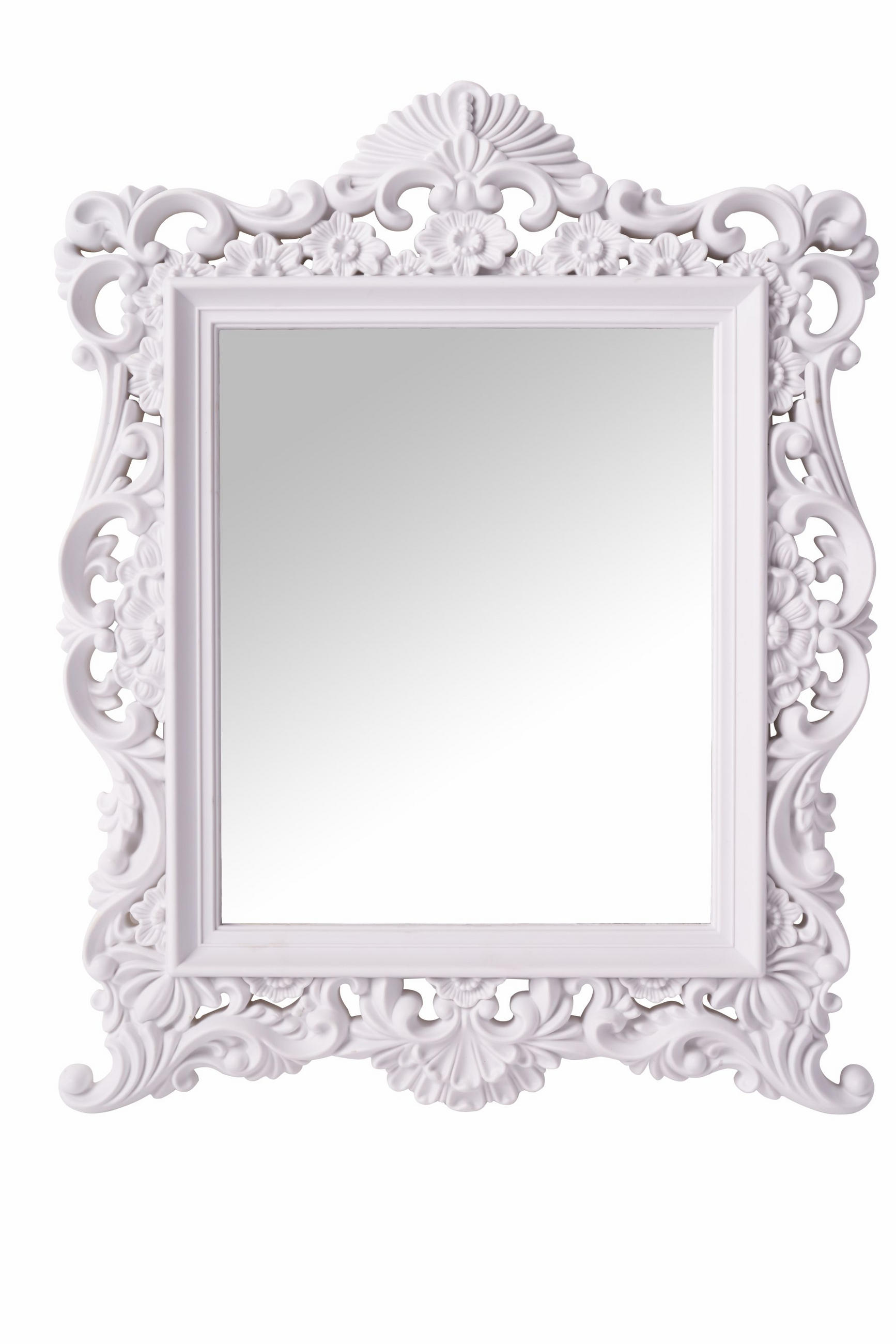 OGLEDALO ZIDNO  40,5/50/4 cm     - bijela, Design, plastika (40,5/50/4cm)