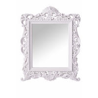 OGLEDALO ZIDNO  40,5/50/4 cm     - bijela, Design, plastika (40,5/50/4cm)