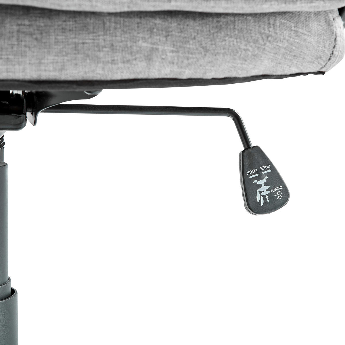 CHEFSESSEL Webstoff Grau, Schwarz  - Schwarz/Grau, Basics, Kunststoff/Textil (68/112-122/57cm) - Carryhome
