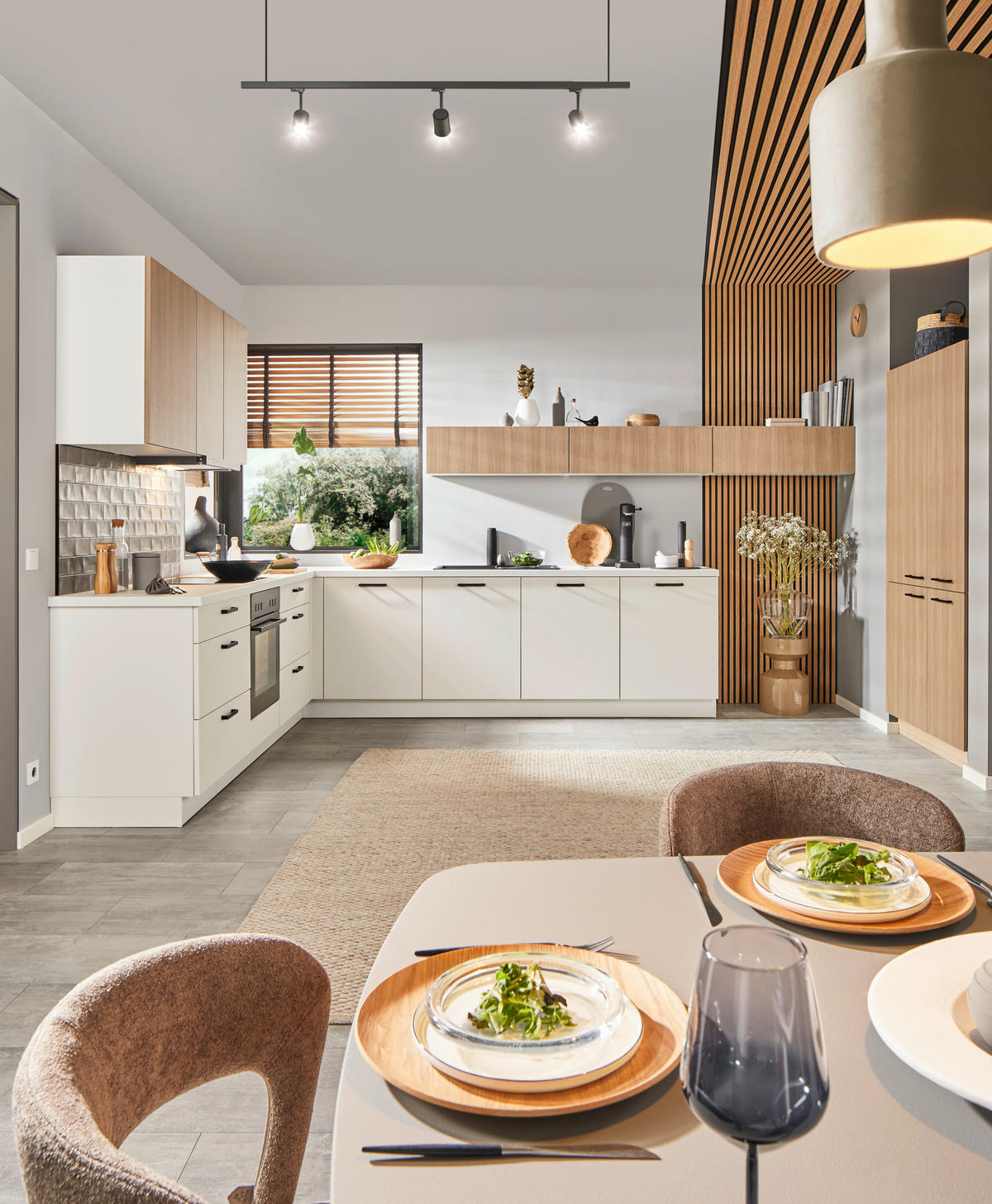 EINBAUKÜCHE   - Weiß, Design, Holzwerkstoff - Dieter Knoll