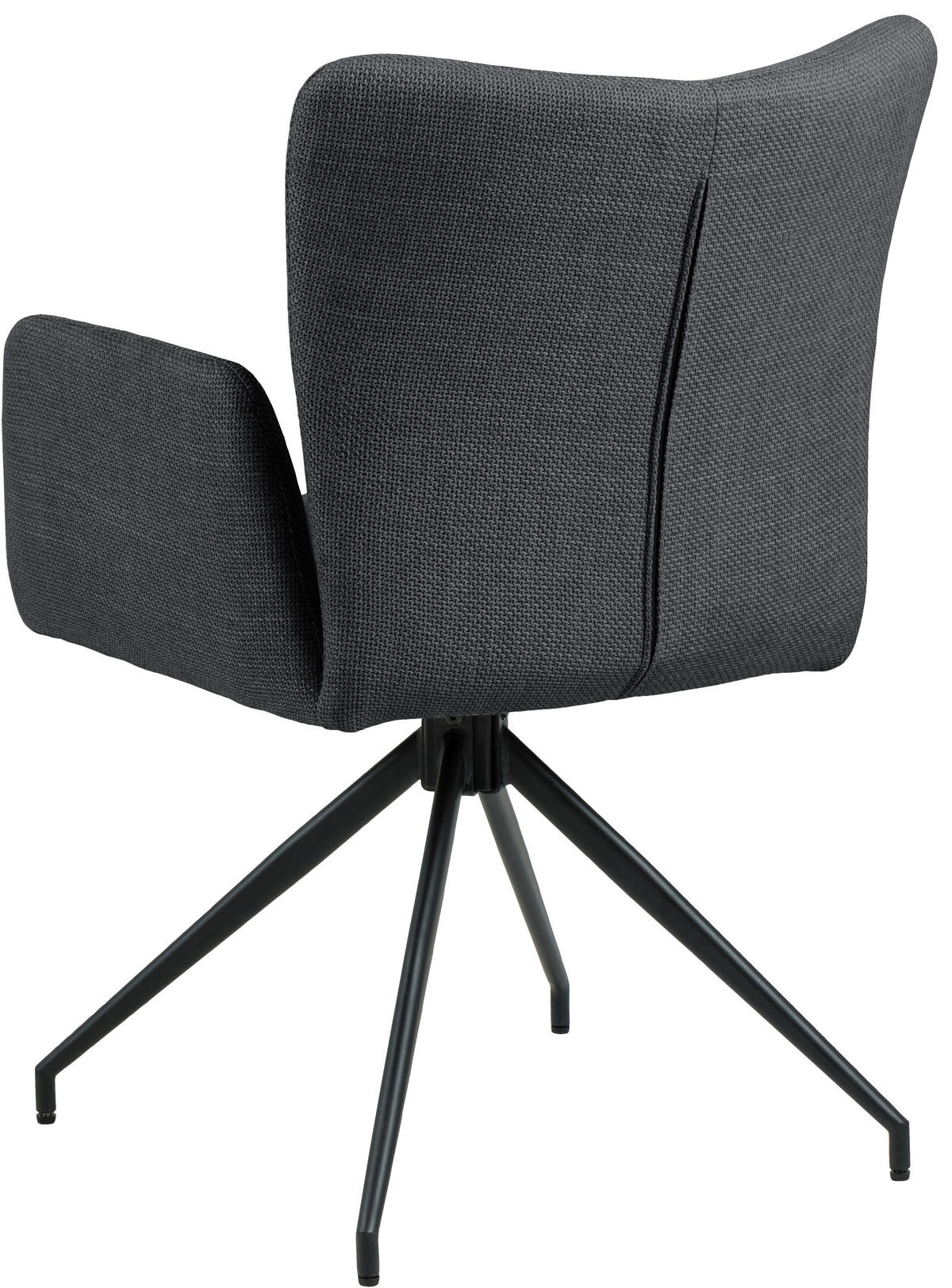 STOLICA S NASLONOM ZA RUKE  tamno siva  tekstil      - tamno siva/crna, Design, tekstil/metal (57,5/86/61,5cm) - MID.YOU