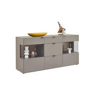 SIDEBOARD Hellgrau  181,9/87,9/45,2 cm  - Hellgrau/Graphitfarben, Design, Glas/Holzwerkstoff (181,9/87,9/45,2cm) - Dieter Knoll