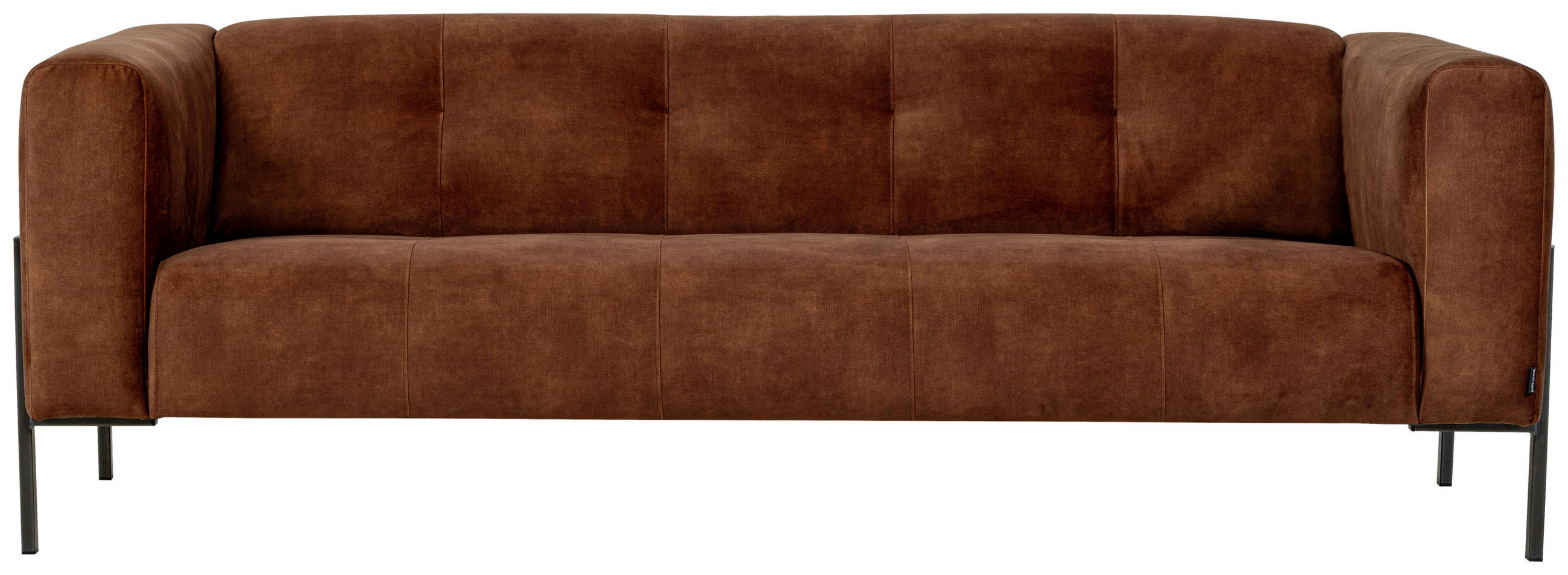SOFFA i kopparfärgad - svart/kopparfärgad, Design, metall/trä (213/72/90cm) - Pure Home Comfort