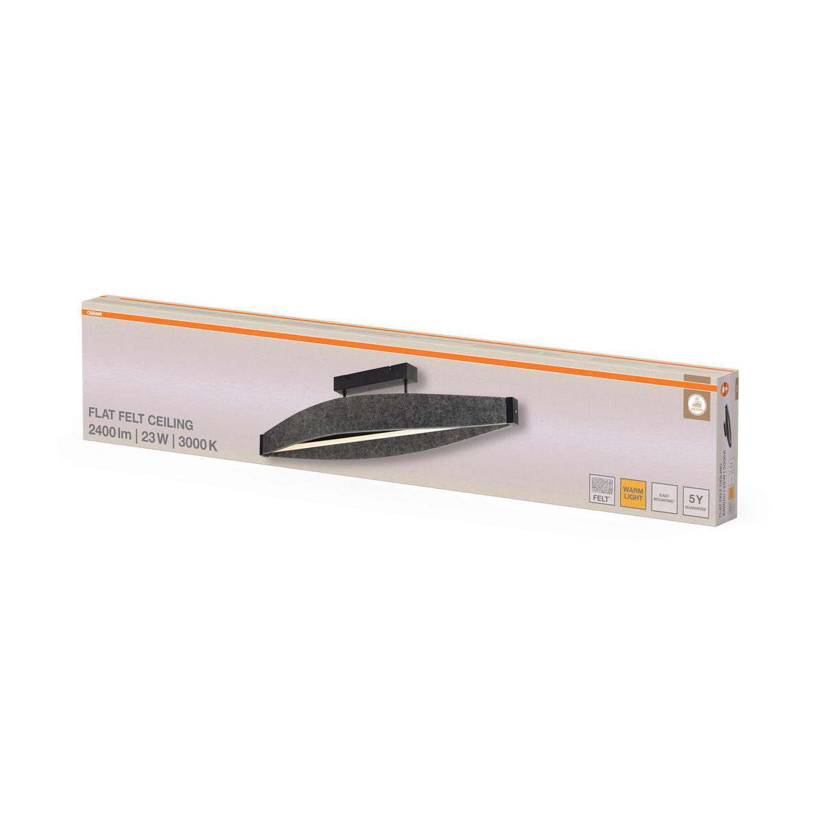 LED-DECKENLEUCHTE 100/17/21 cm   - Dunkelgrau, Design, Kunststoff/Textil (100/17/21cm) - Osram