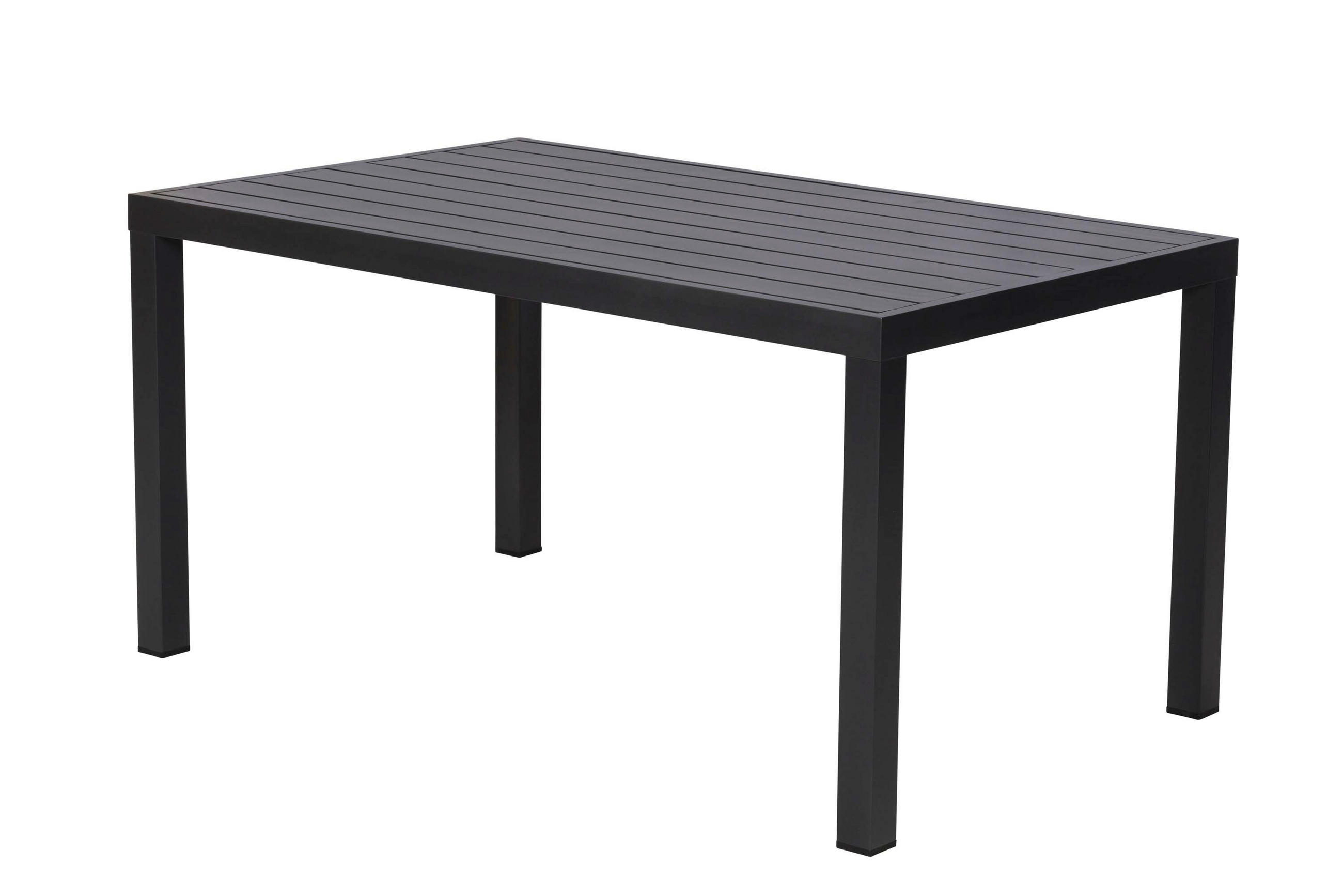 GARTENTISCH Metall Graphitfarben rechteckig  - Graphitfarben, KONVENTIONELL, Metall (150/90/75cm) - Gardenson