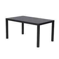 GARTENTISCH Metall Graphitfarben rechteckig  - Graphitfarben, KONVENTIONELL, Metall (150/90/75cm) - Gardenson