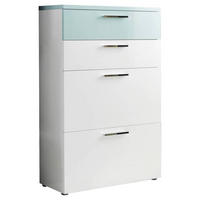 SCHUHSCHRANK  in 81/126/35 cm  - Chromfarben/Schwarz, Design, Holzwerkstoff/Kunststoff (81/126/35cm) - Moderano