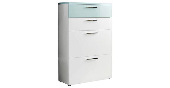 SCHUHSCHRANK 81/126/35 cm - Chromfarben/Schwarz, Design, Holzwerkstoff/Kunststoff (81/126/35cm) - Moderano