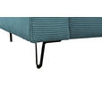 BIGSOFA  in Cord Petrol  - Petrol/Schwarz, KONVENTIONELL, Textil/Metall (246/100/116cm) - Carryhome