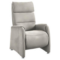 FERNSEHSESSEL in Flachgewebe Silberfarben  - Silberfarben/Alufarben, KONVENTIONELL, Textil/Metall (69/111/83cm) - Cantus