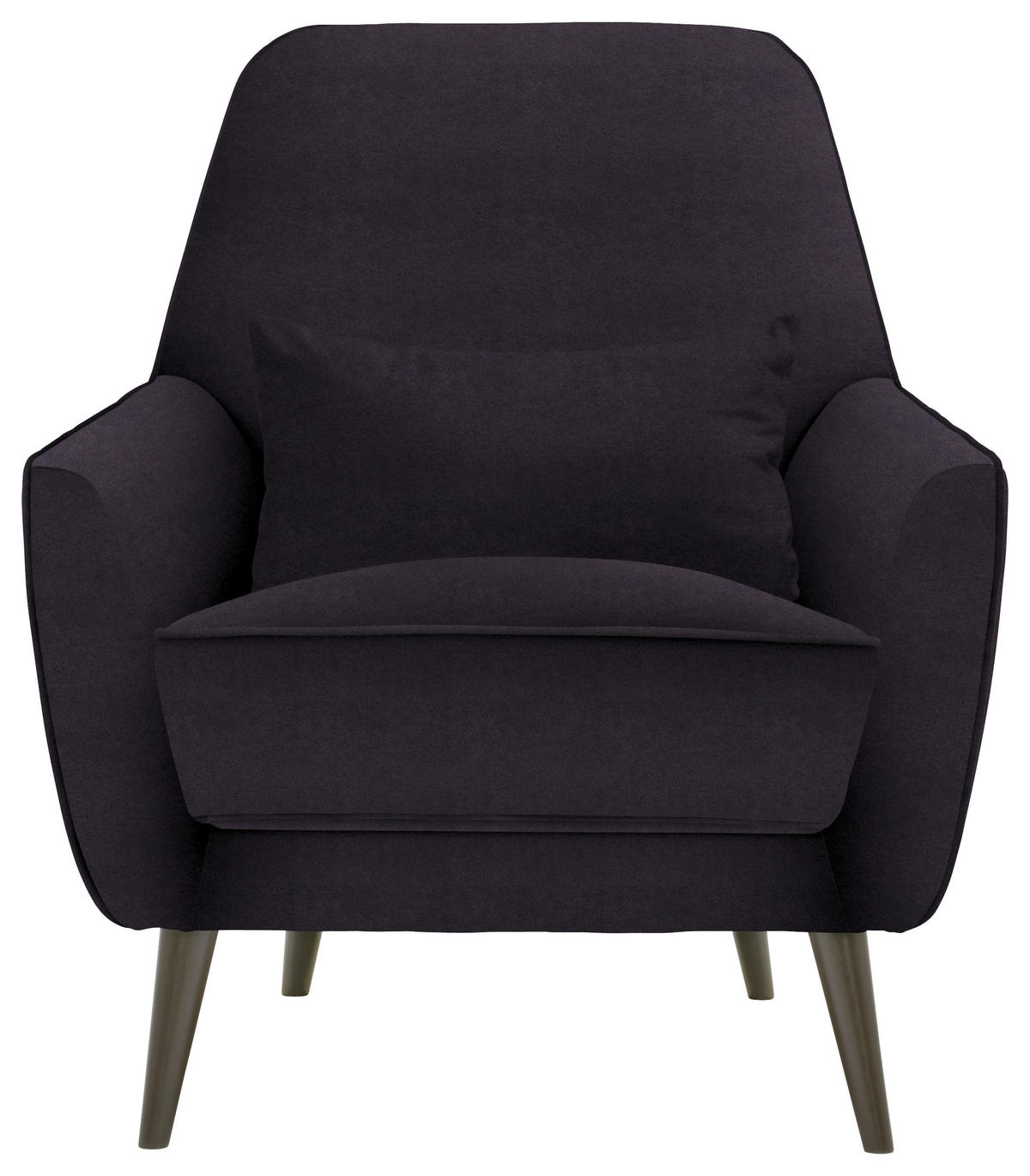 SESSEL in Mikrofaser Dunkelgrau  - Dunkelgrau/Schwarz, Modern, Holz/Textil (77/86/80cm) - Carryhome