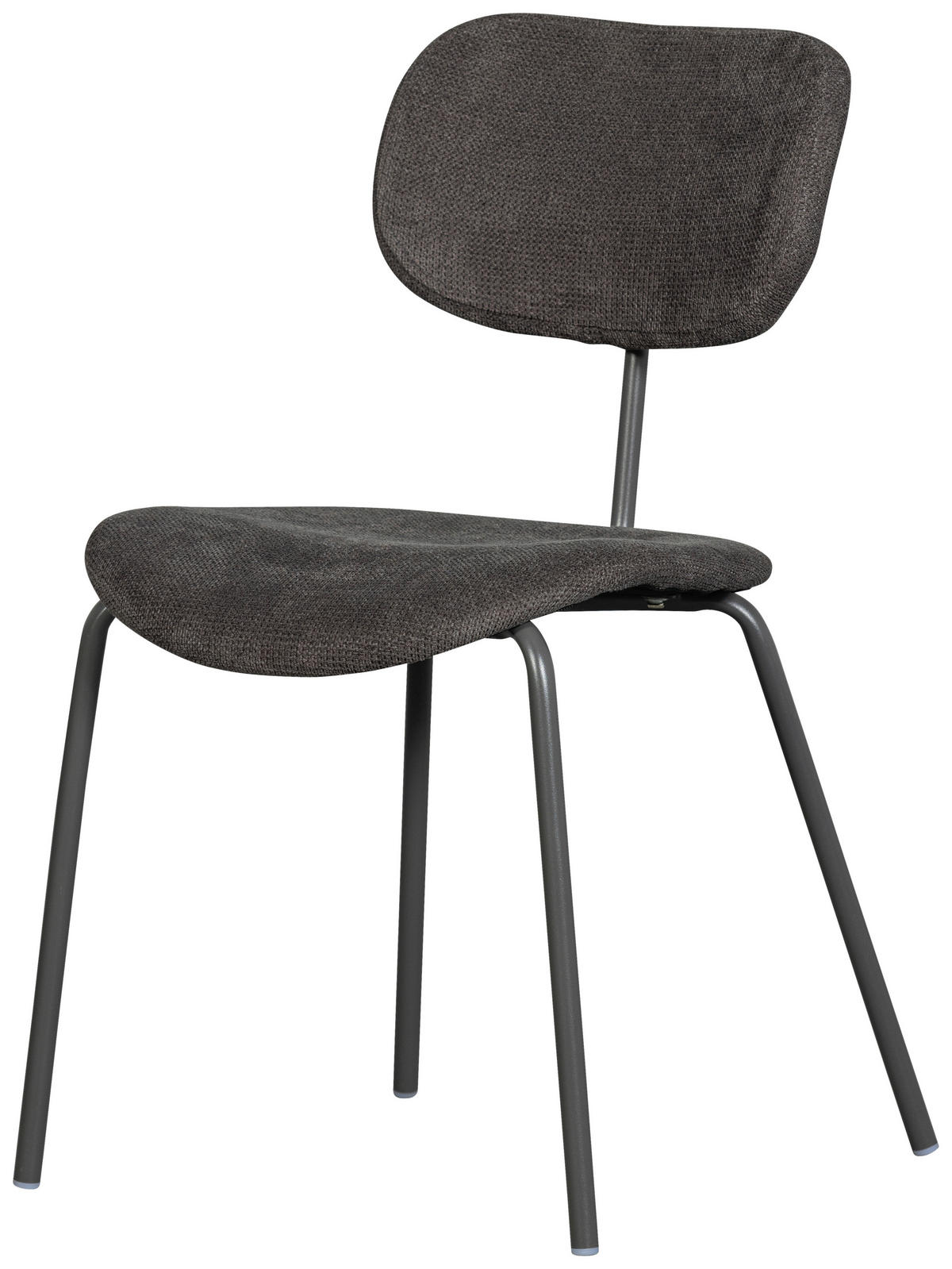 STUHL-SET 2 Stück  in Eisen gerippt  - Schwarz/Braun, MODERN, Textil/Metall (54/78/45cm) - Livetastic