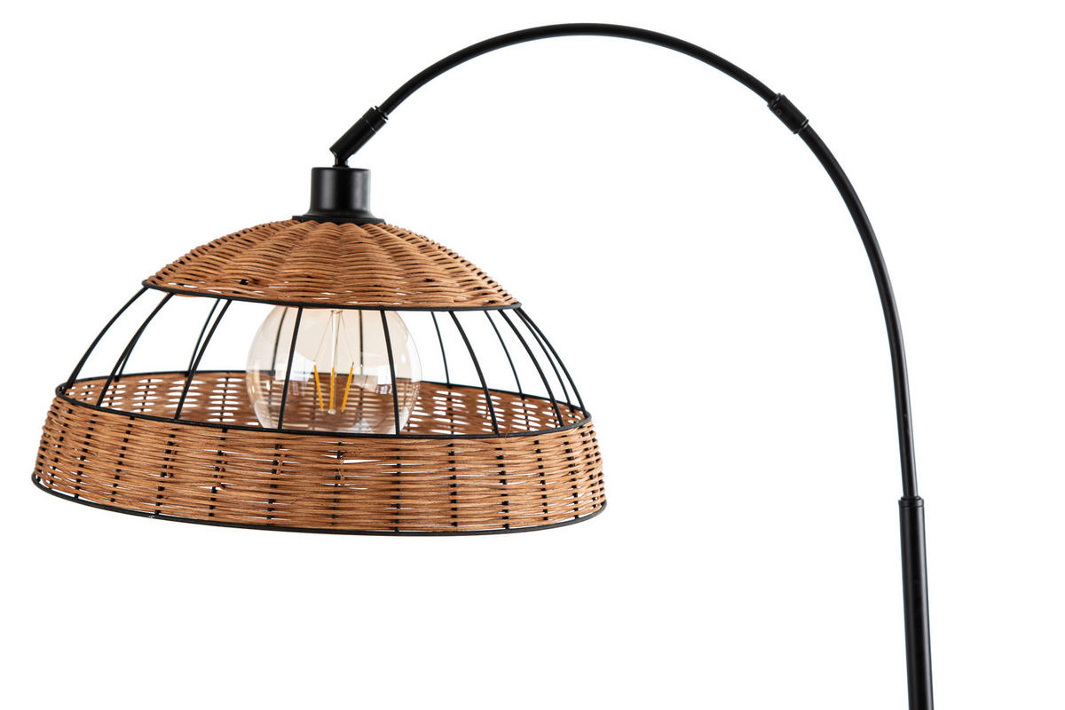 STEHLEUCHTE  40/150/40 cm   - Schwarz, Basics, Holz/Metall (40/150/40cm) - Globo