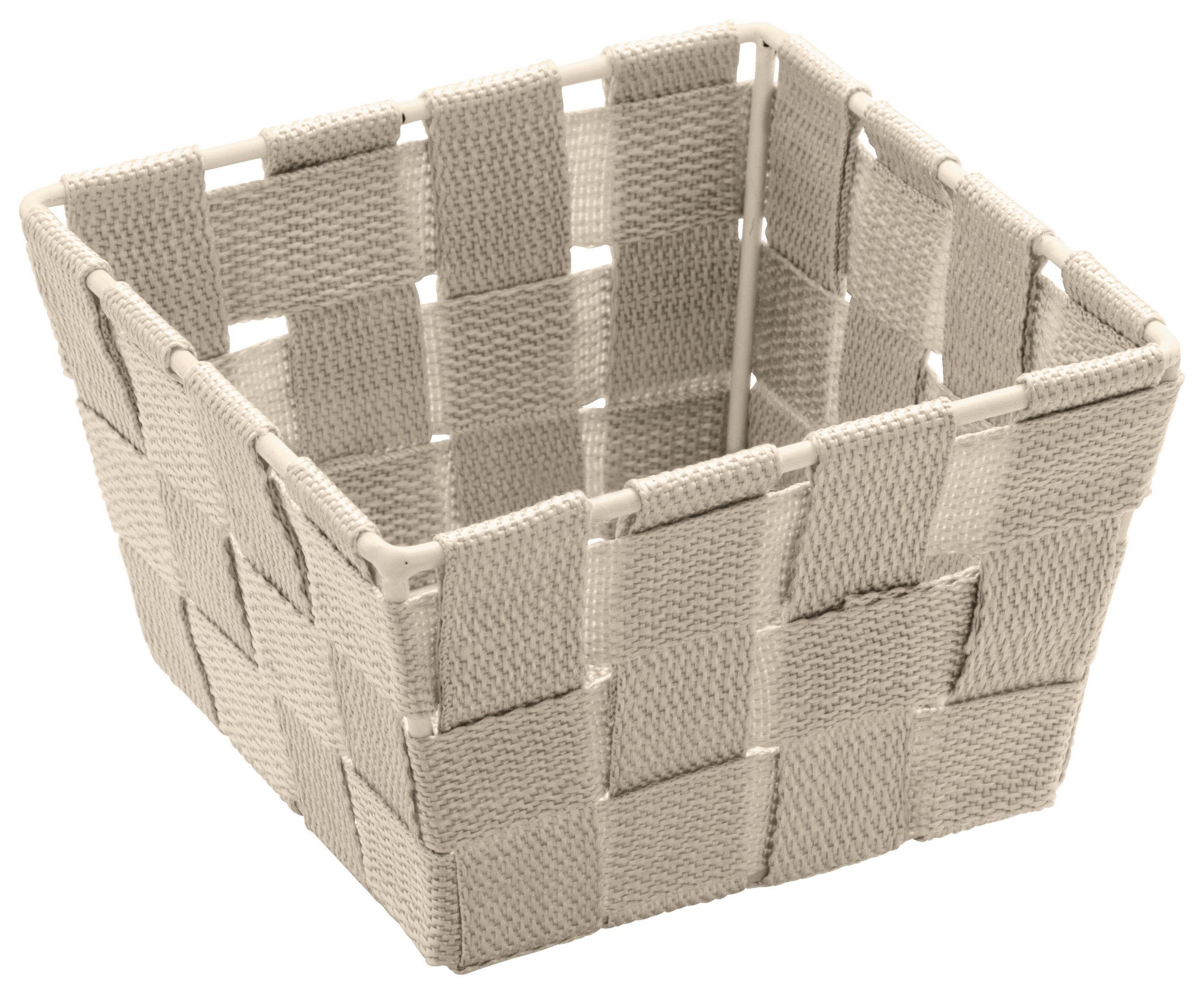 KOŠÍK béžová - béžová, Basics, plast (14/9/14cm)