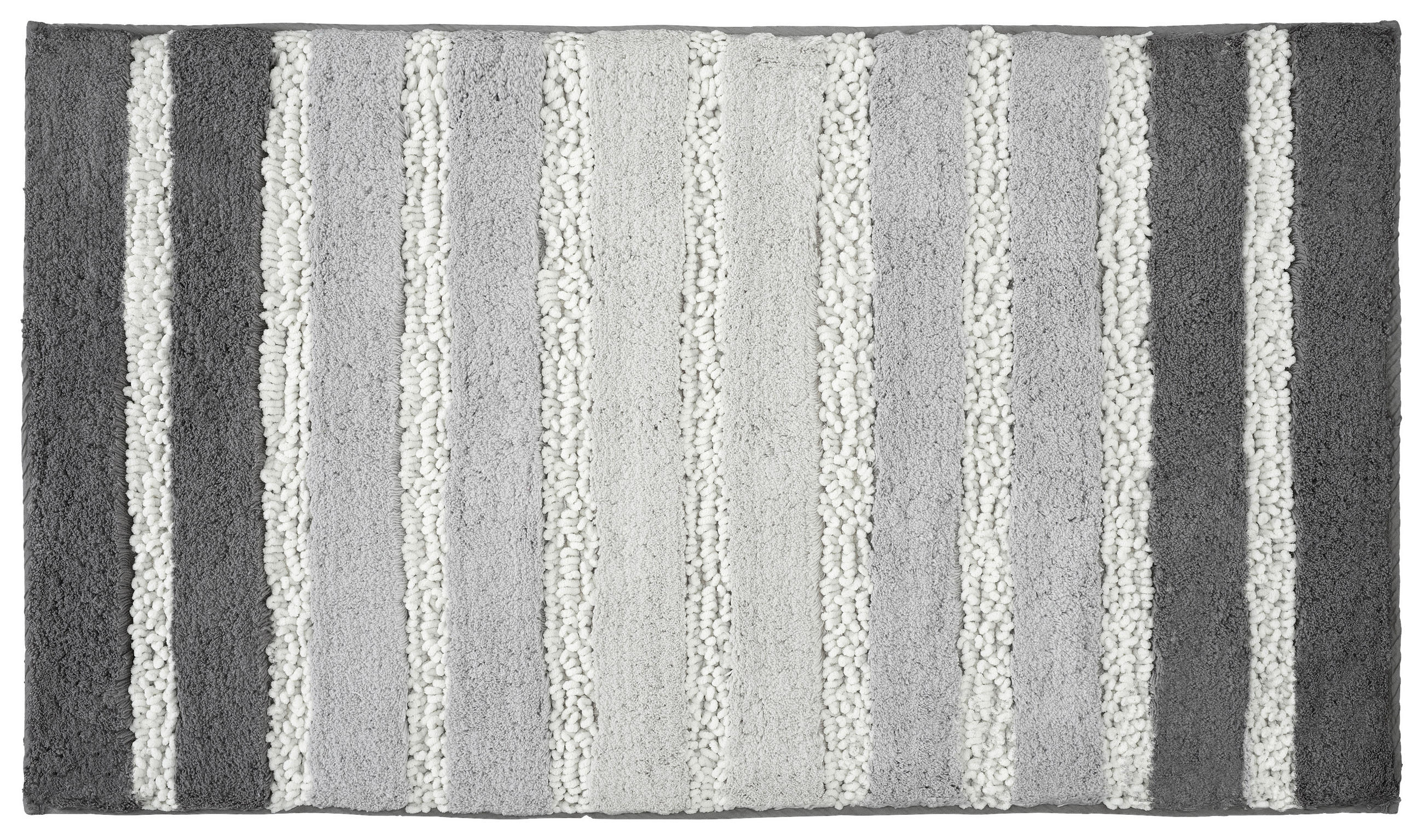 BADTEPPICH Grau 70/120 cm  - Grau, KONVENTIONELL, Kunststoff/Textil (70/120cm) - Kleine Wolke