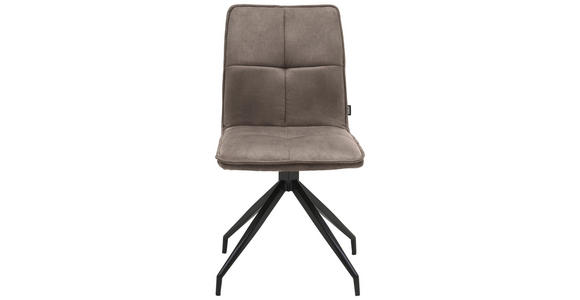 STUHL in Metall, Textil Braun, Schwarz - Schwarz/Braun, Design, Textil/Metall (47,50/85/61,50cm) - Hom`in