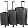 REISEKOFFERSET Dunkelgrau 3-teilig  - Dunkelgrau, Trend, Kunststoff/Textil - Novel