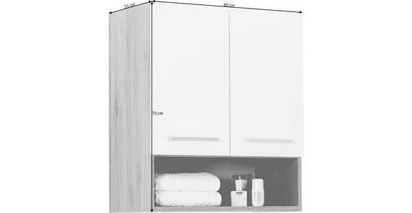 HÄNGESCHRANK  - Chromfarben/Eiche San Remo, Design, Holzwerkstoff - Xora