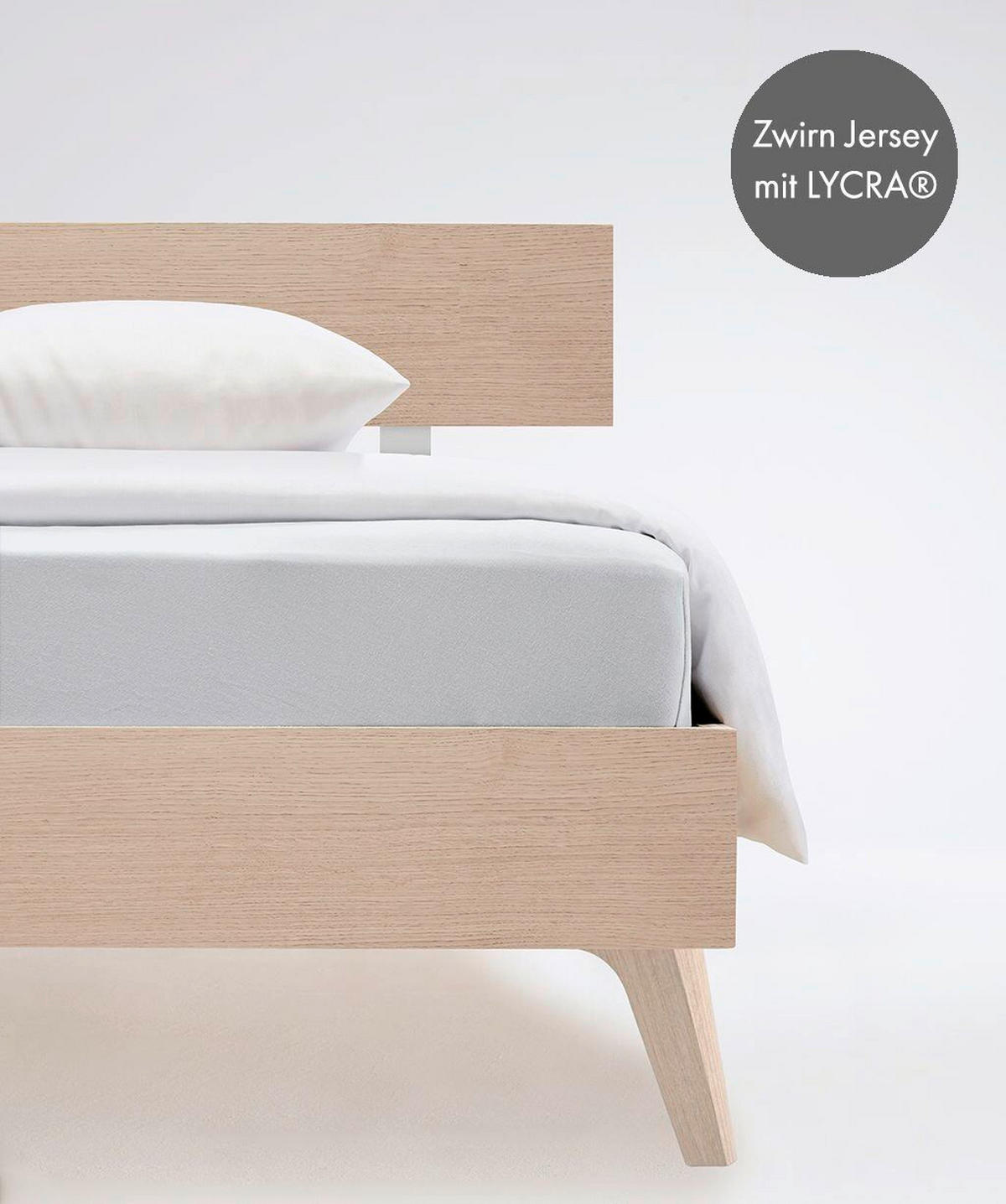 FIXLEINTUCH - Hellgrau, Basics, Textil (90-100/200-210cm) - Fleuresse