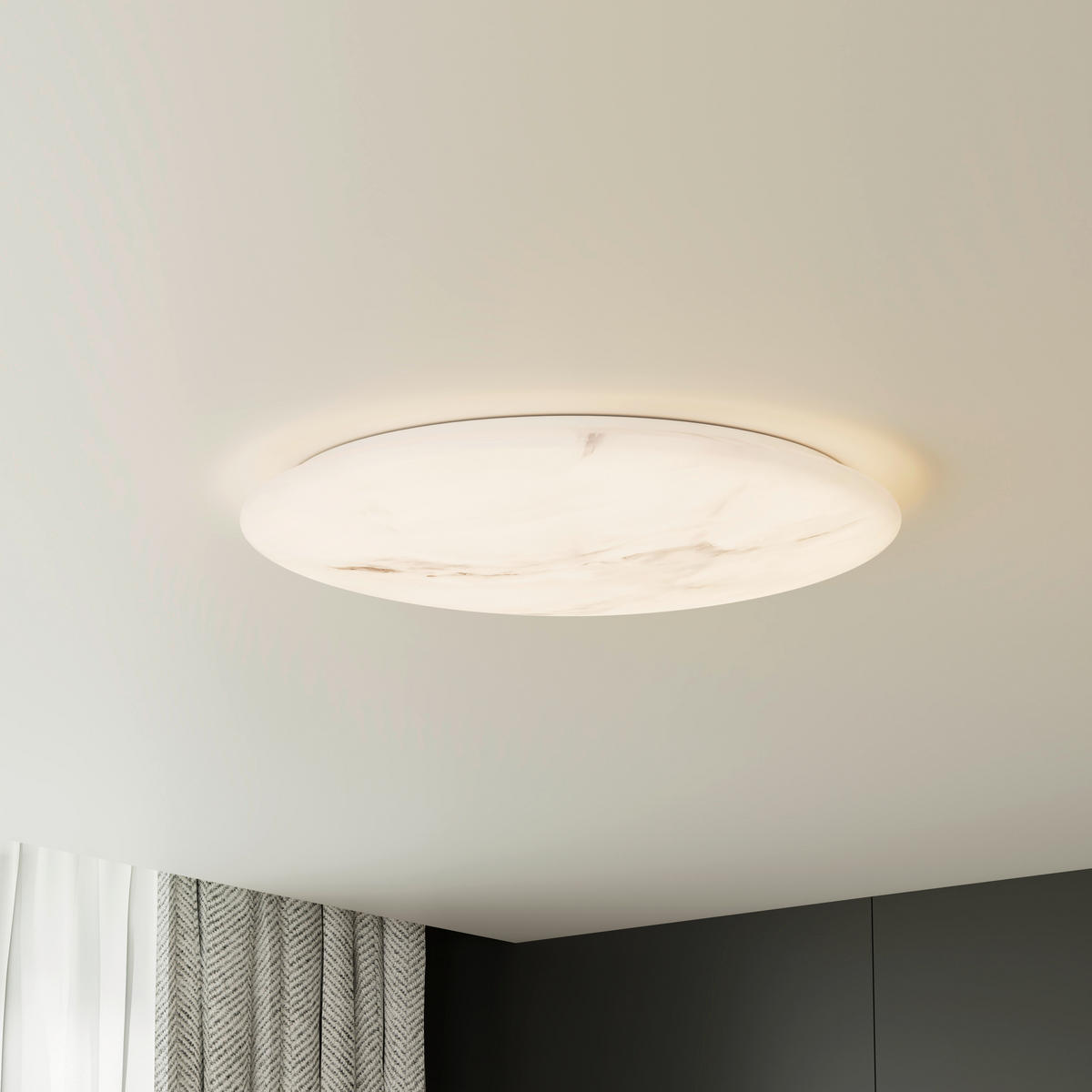 LED-DECKENLEUCHTE 56/8,5 cm  - Weiß/Grau, Design, Kunststoff/Metall (56/8,5cm) - Novel