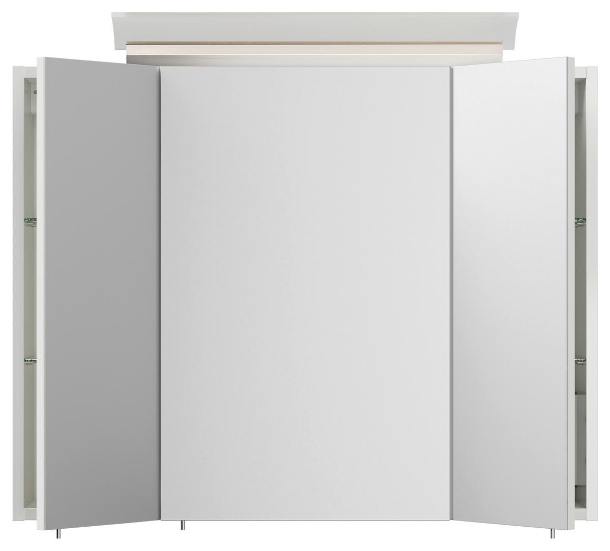 SPIEGELSCHRANK 80/62/17 cm  - Weiß Hochglanz, MODERN, Glas/Holzwerkstoff (80/62/17cm) - MID.YOU