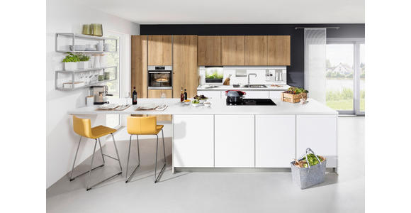 EINBAUKÜCHE   - Weiß, MODERN, Holzwerkstoff - Novel