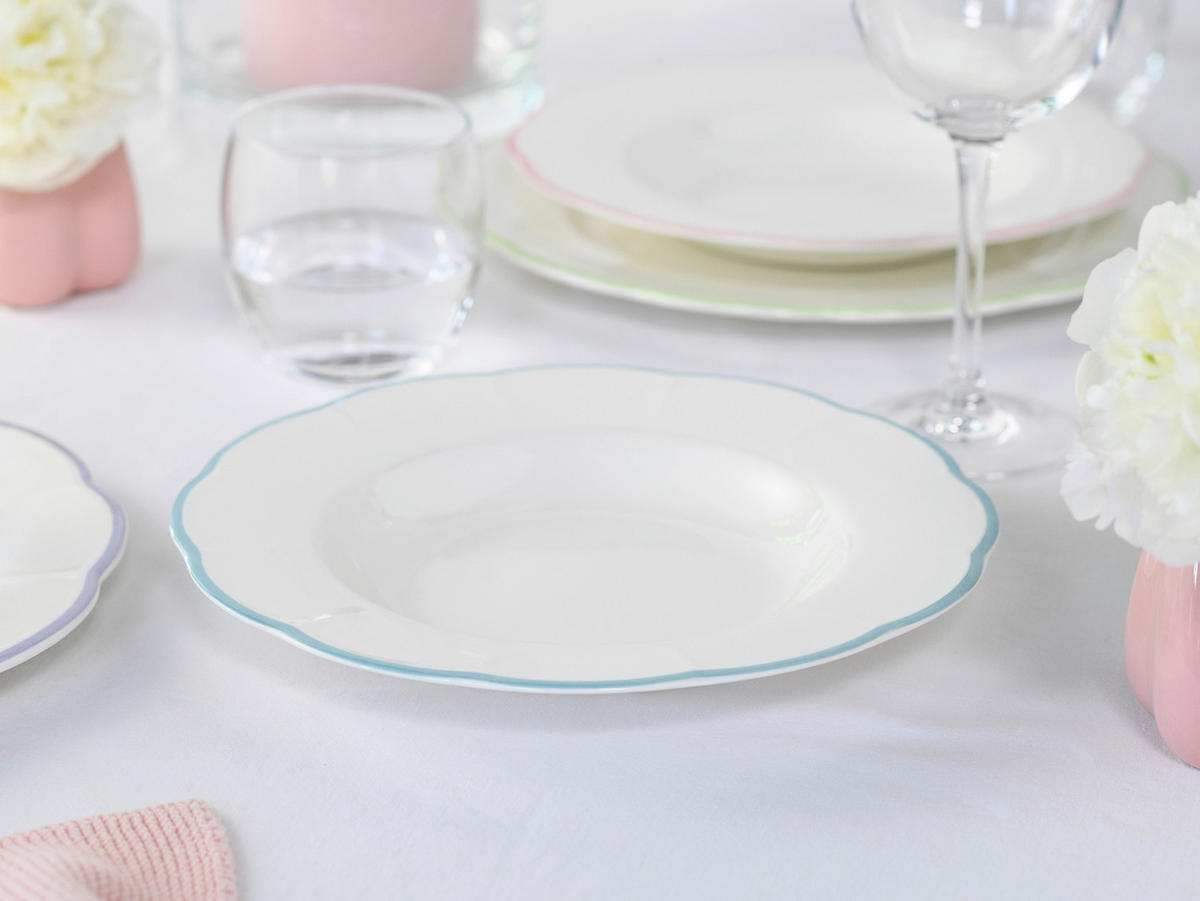 Serviciu De Masă 8 piese  - lila/verde limetă, Basics, ceramică - Creatable