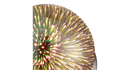 TISCHLEUCHTE Galaxy 20/25 cm  - Chromfarben, LIFESTYLE, Glas/Metall (20/25cm) - Novel