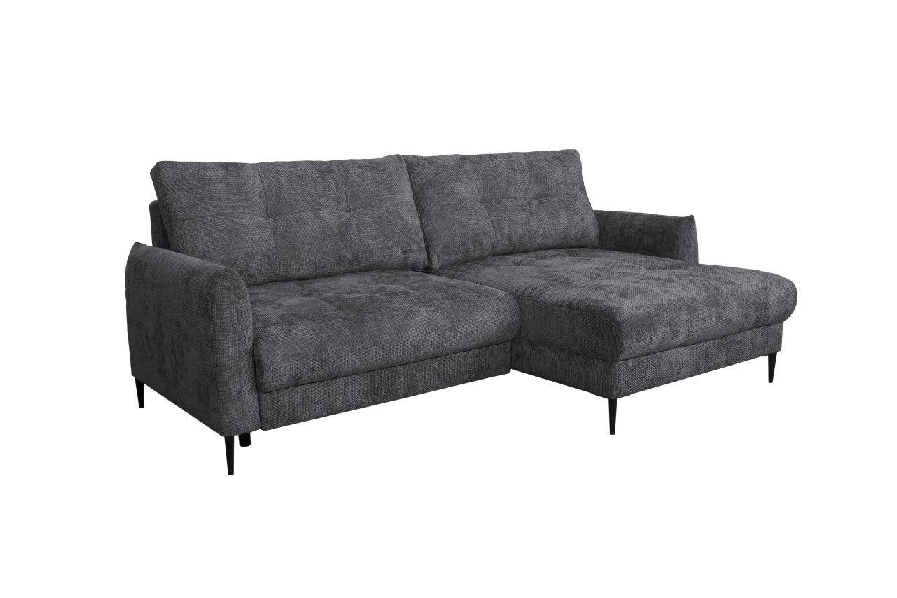 UGAONA GARNITURA antracit  - crna/antracit, Moderno, tekstil/metal (221/142cm) - Carryhome