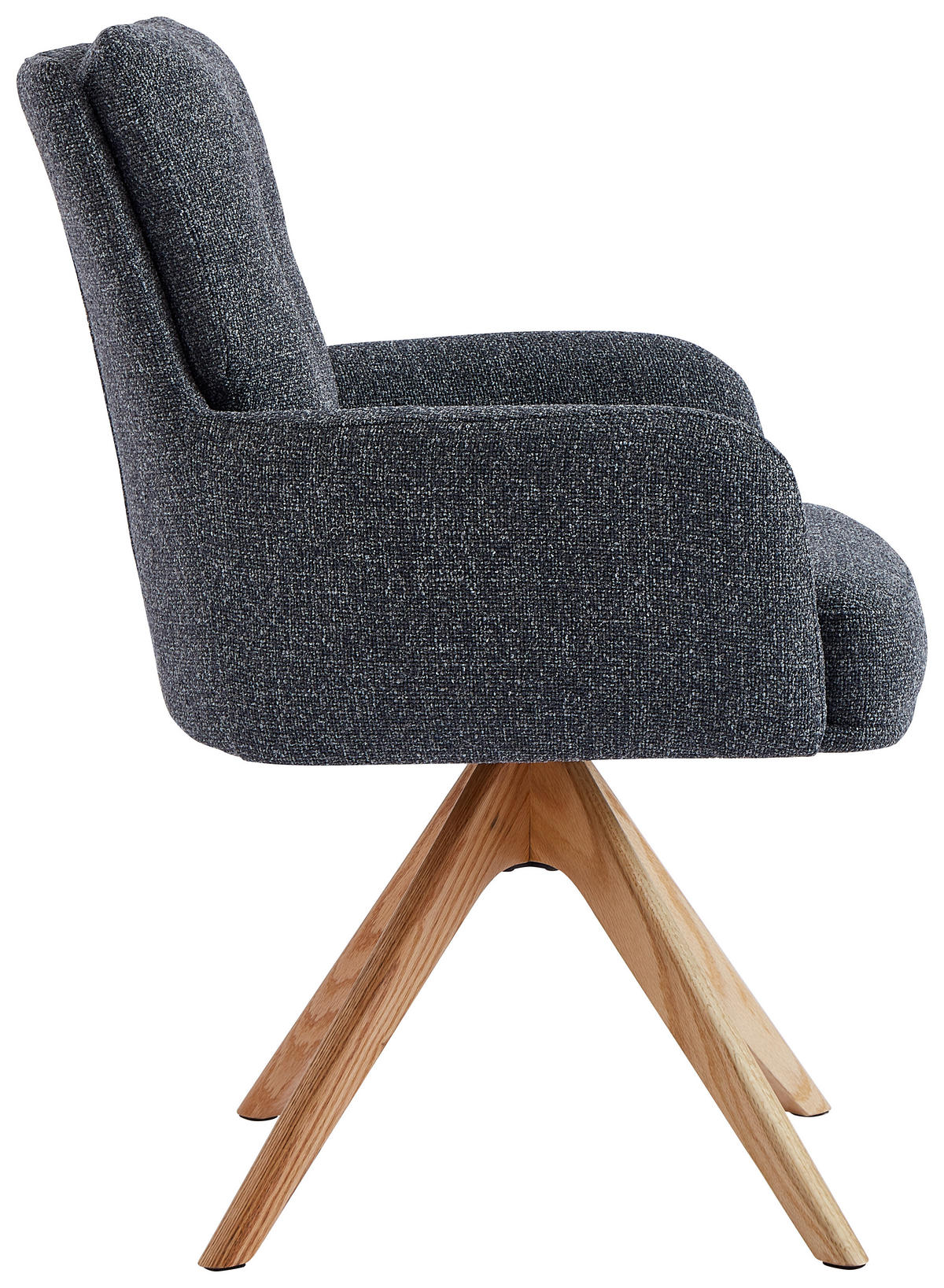 ARMLEHNSTUHL  in Webstoff  - Eichefarben/Anthrazit, Design, Holz/Textil (60,5/88/67cm) - Novel