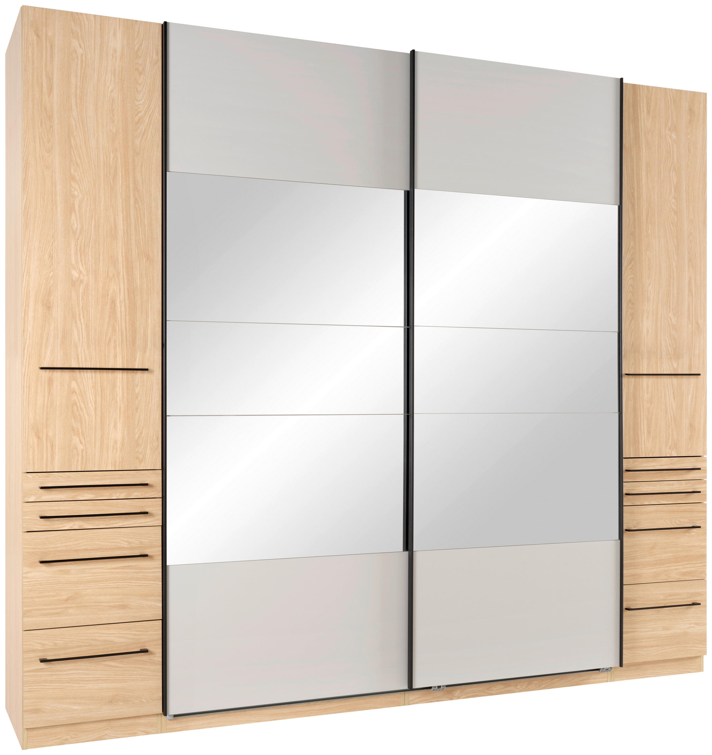 Schwebetürenschrank + Spiegel B: 274cm Ondega Eiche Dekor