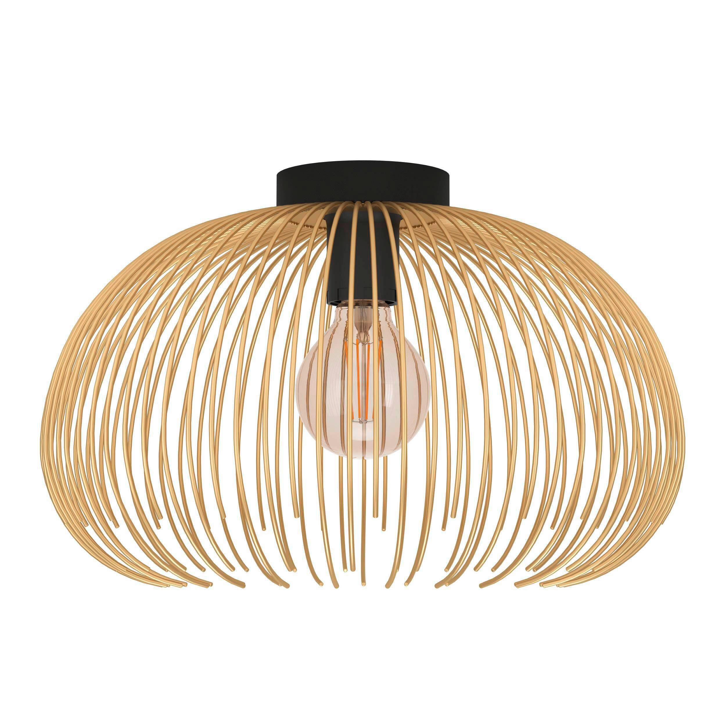 DECKENLEUCHTE Venezuela 38,5/25 cm   - Goldfarben/Schwarz, Trend, Metall (38,5/25cm) - Eglo