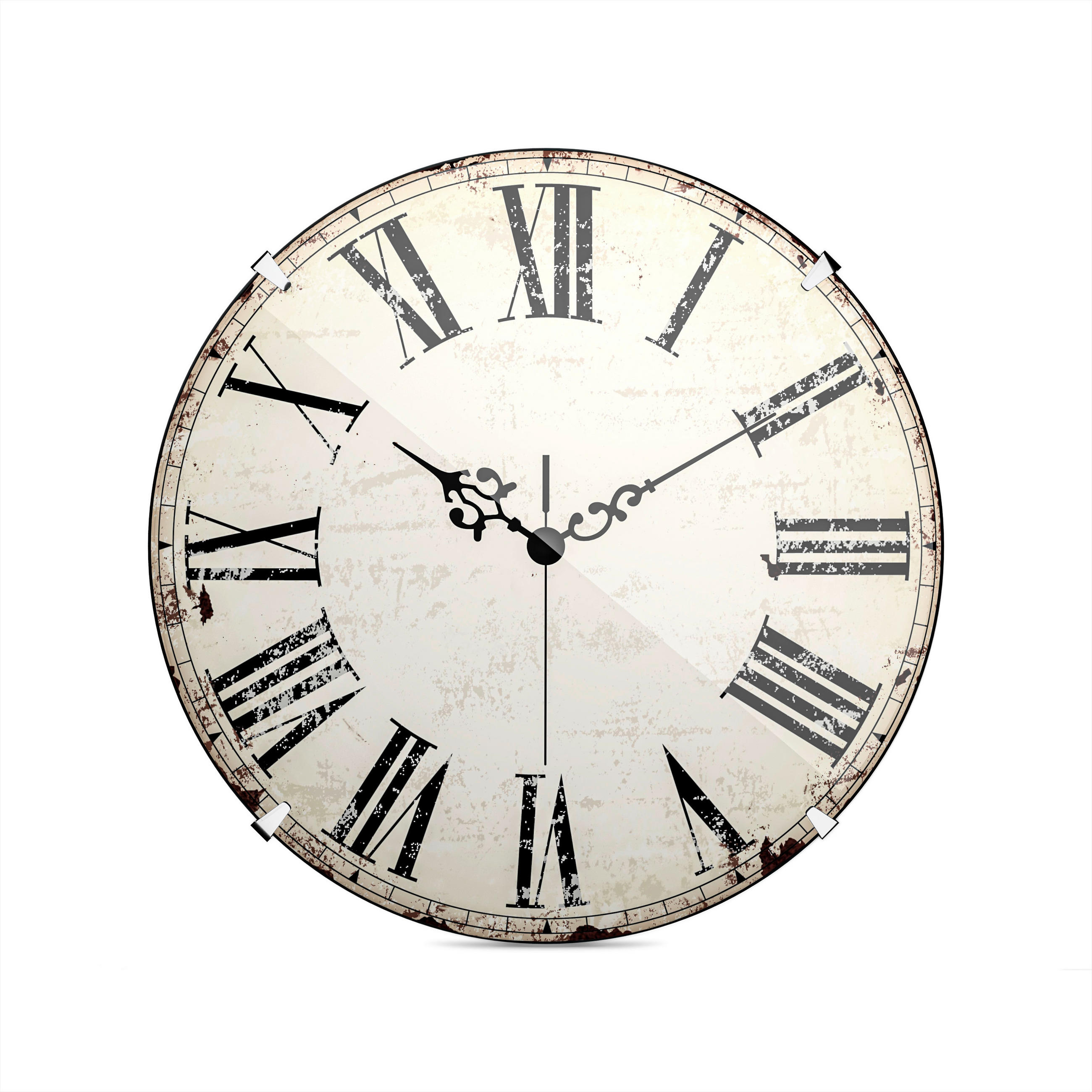 WANDUHR Weiß  - Weiß, Basics, Kunststoff (35cm)